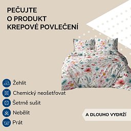 Krepové povlečení Kruhy modré 140X200 70X90 Obrázek pro produkt Krepové povlečení Kruhy modré 140X200 70X90