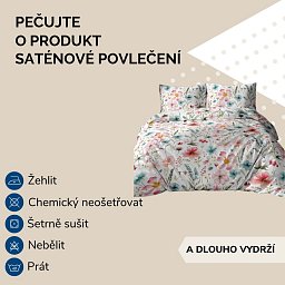 Saténové povlečení Pruhy bílé 140X200 70X90 Obrázek pro produkt Saténové povlečení Pruhy bílé 140X200 70X90