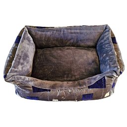 Pelech šedý s modrým vzorem 40X60 cm Obrázek pro produkt Pelech šedý s modrým vzorem 40X60 cm