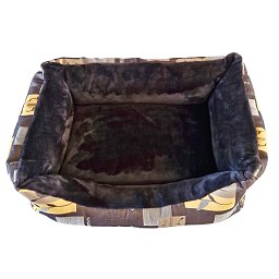 Pelech šedý se žlutým vzorem 40X60 cm Obrázek pro produkt Pelech šedý se žlutým vzorem 40X60 cm