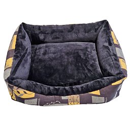 Pelech černý se žlutým vzorem 50X70 cm Obrázek pro produkt Pelech černý se žlutým vzorem 50X70 cm