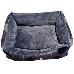 Pelech šedý s modrým vzorem 50X70 cm Obrázek pro produkt Pelech šedý s modrým vzorem 50X70 cm