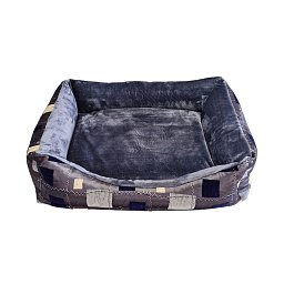 Pelech šedý s modrým vzorem 60X80 cm Obrázek pro produkt Pelech šedý s modrým vzorem 60X80 cm