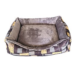 Pelech šedý se žlutým vzorem 60X80 cm Obrázek pro produkt Pelech šedý se žlutým vzorem 60X80 cm