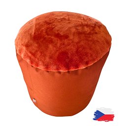 Válec kortexin cihlový s fleecem⌀40x40 cm Obrázek pro produkt Válec kortexin cihlový s fleecem⌀40x40 cm